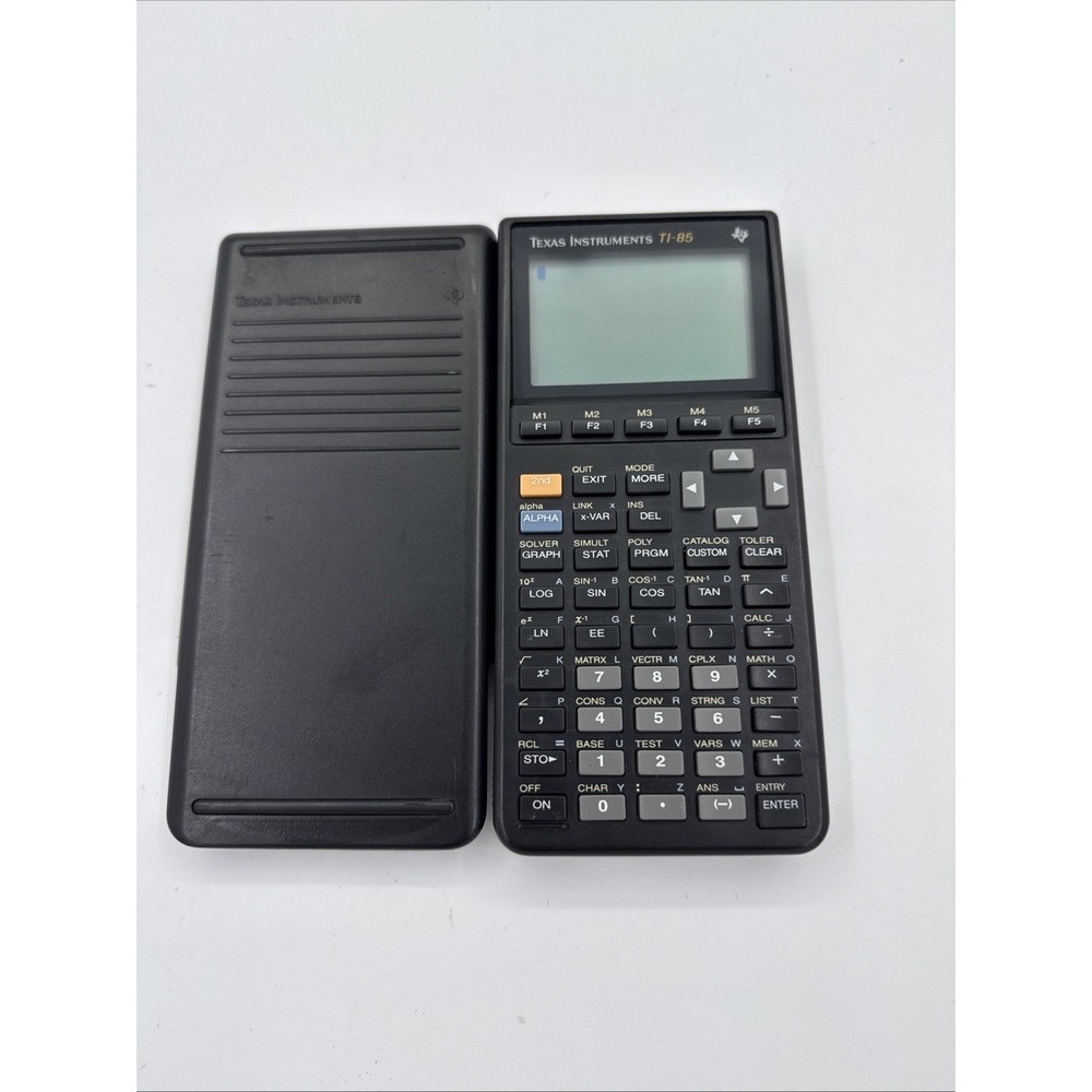 TESTED/WORKING Texas Instruments TI-85 Black Graphing Calculator With Cover